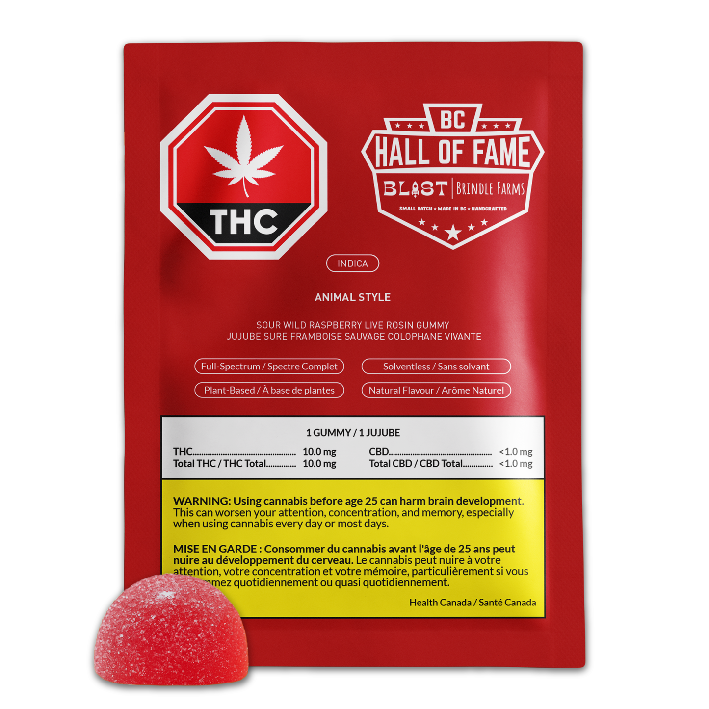 Animal Style Sour Wild Raspberry - Live Rosin