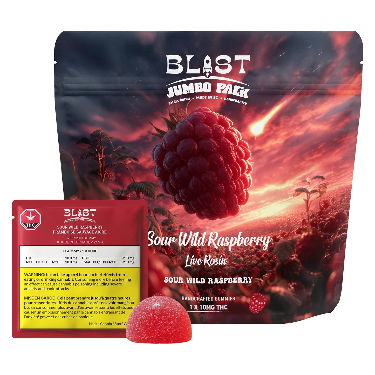 Jumbo Pack - Sour Wild Raspberry Live Rosin