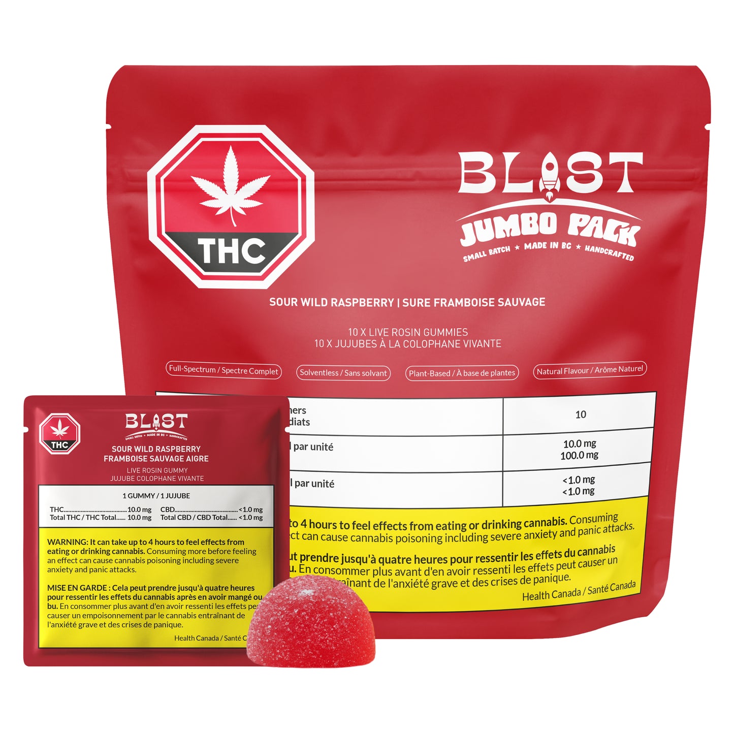 Jumbo Pack - Sour Wild Raspberry Live Rosin