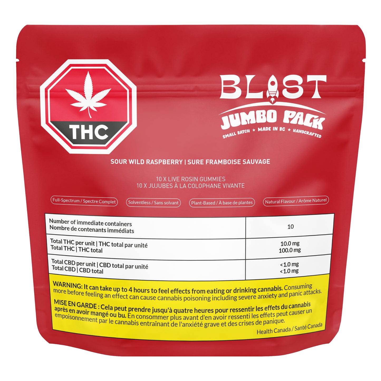 Jumbo Pack - Sour Wild Raspberry Live Rosin