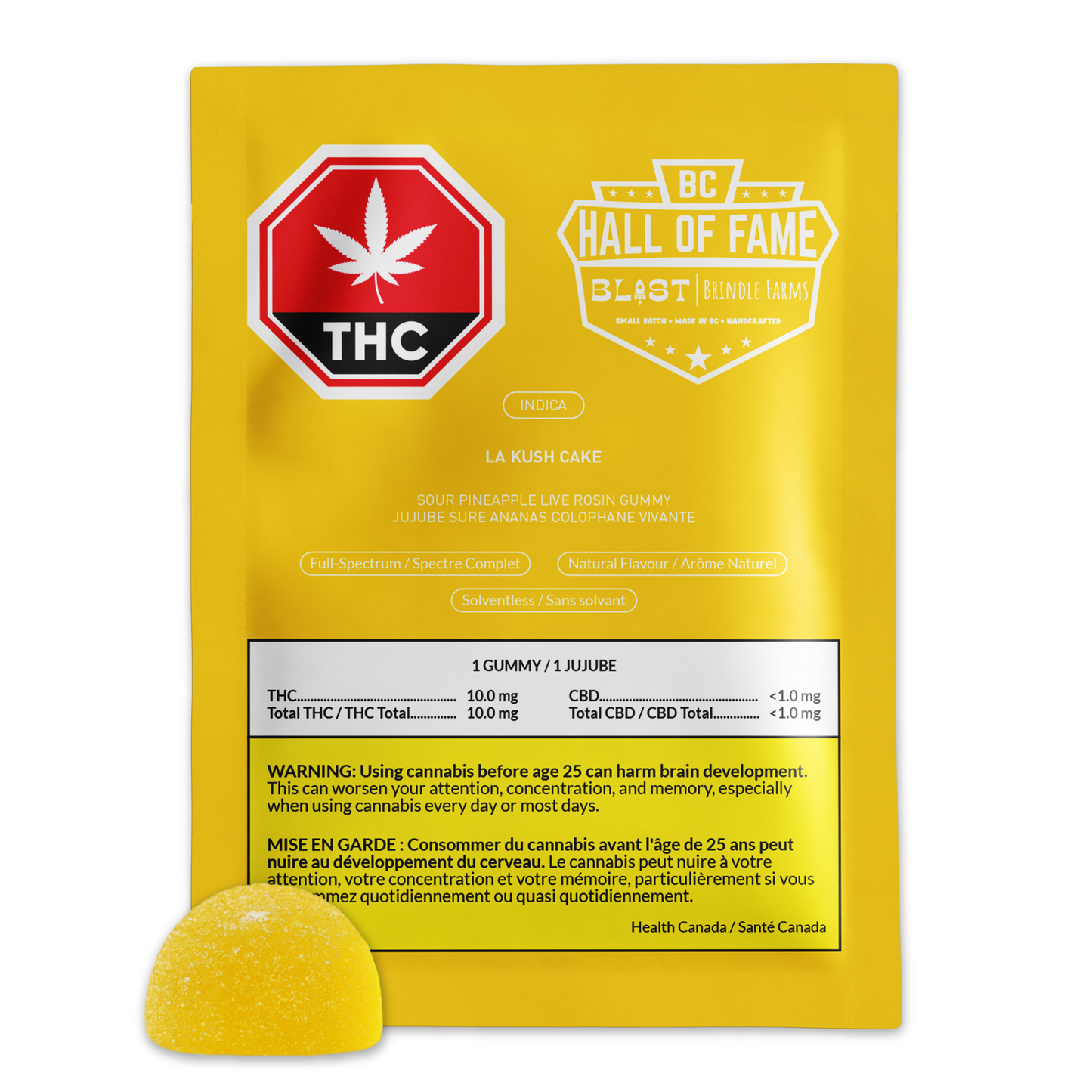 LA Kush Cake Sour Pineapple Gummy - Live Rosin