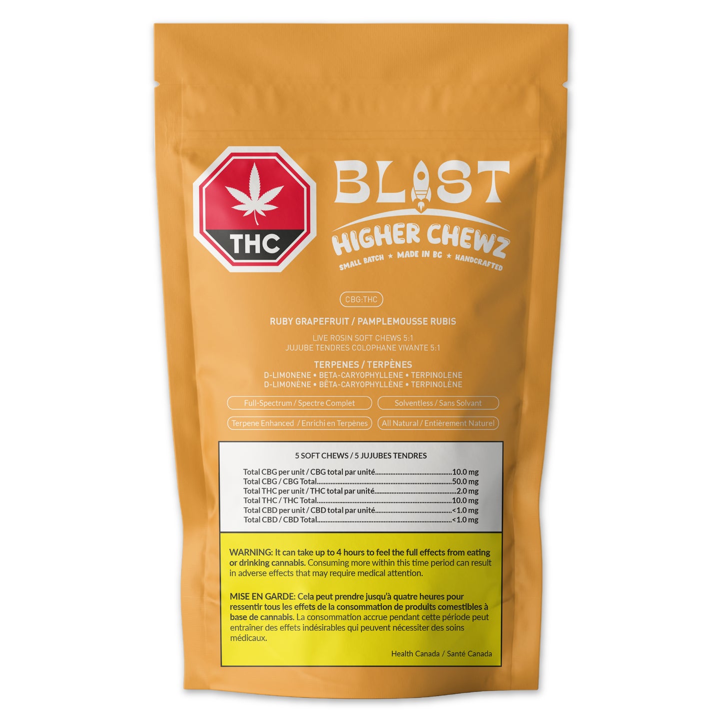 Ruby Grapefruit - Live Rosin Higher Chewz CBG:THC 5:1