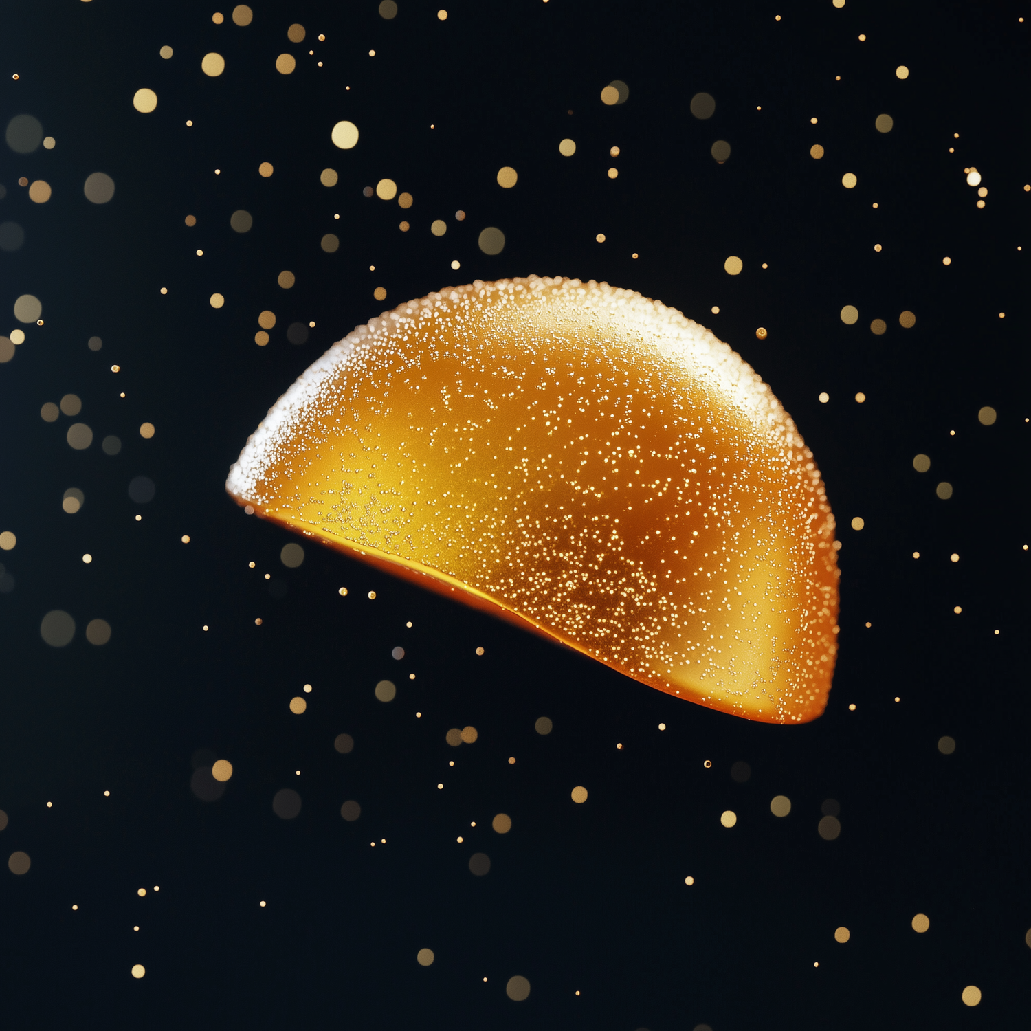 Artistic edible and concentrate assortment with galactic theme.