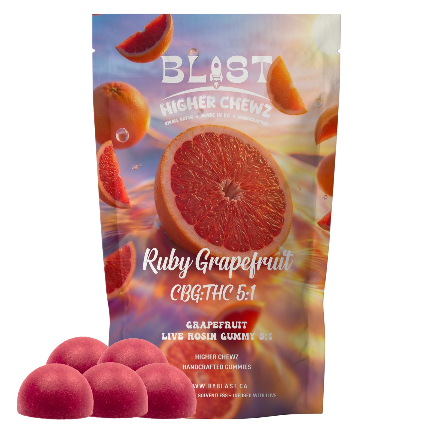Ruby Grapefruit - Live Rosin Higher Chewz CBG:THC 5:1
