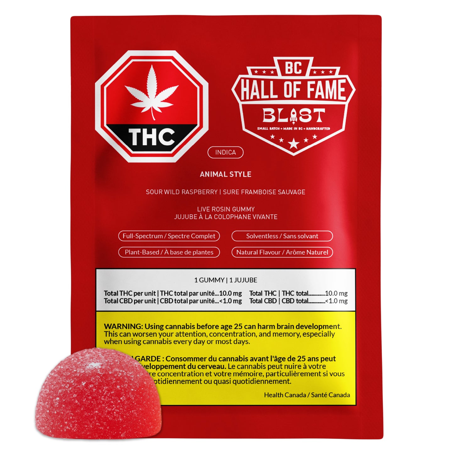 Animal Style Sour Wild Raspberry - Live Rosin