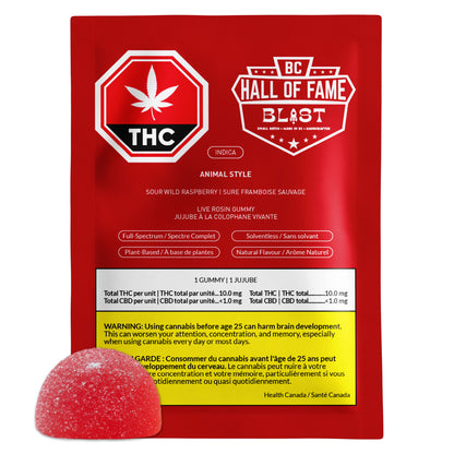 Animal Style Sour Wild Raspberry - Live Rosin