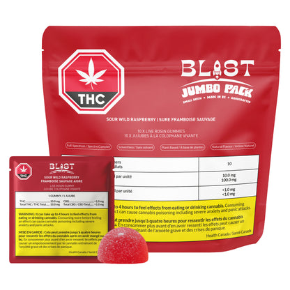 Jumbo Pack - Sour Wild Raspberry Live Rosin