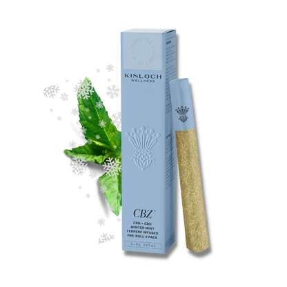 CBZ™ - CBN + CBD 180 Infused Pre-Roll Winter Mint Terpene 3 pack (1.5g) (20mg CBN + 40mg CBD/each)