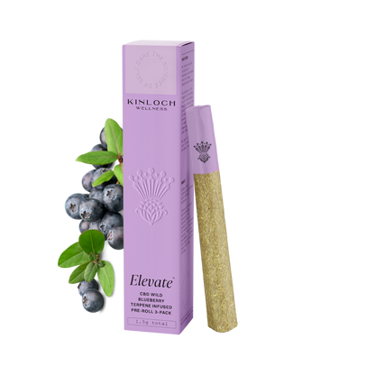 Elevate™ - CBD 240 Infused Pre-Roll Wild Blueberry Terpene 3 pack (1.5g) (80mg CBD/each)