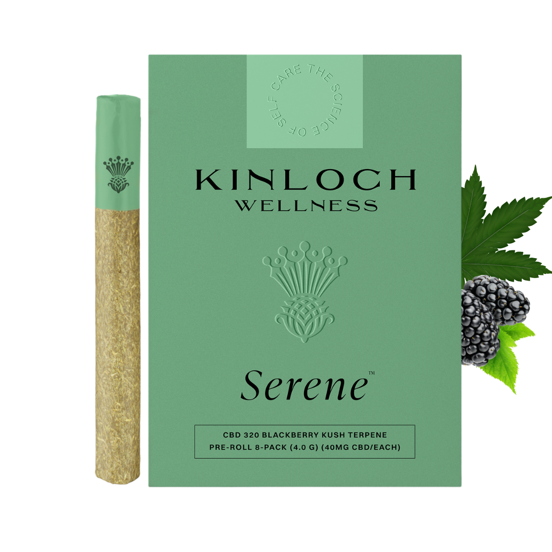 Serene™- CBD 320 Blackberry Kush Terpene Pre-Roll 8 pack (4.0 g) (40mg CBD/each)