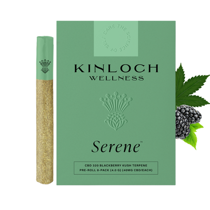 Serene™- CBD 320 Blackberry Kush Terpene Pre-Roll 8 pack (4.0 g) (40mg CBD/each)