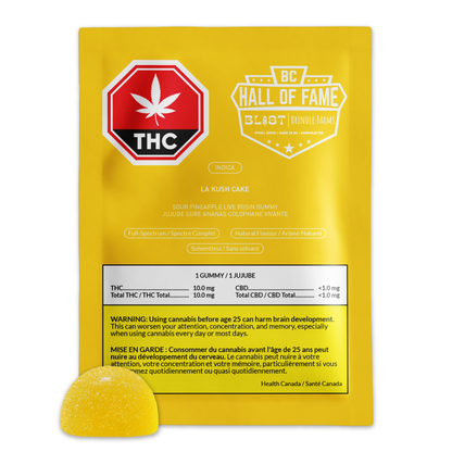 LA Kush Cake Sour Pineapple Gummy - Live Rosin